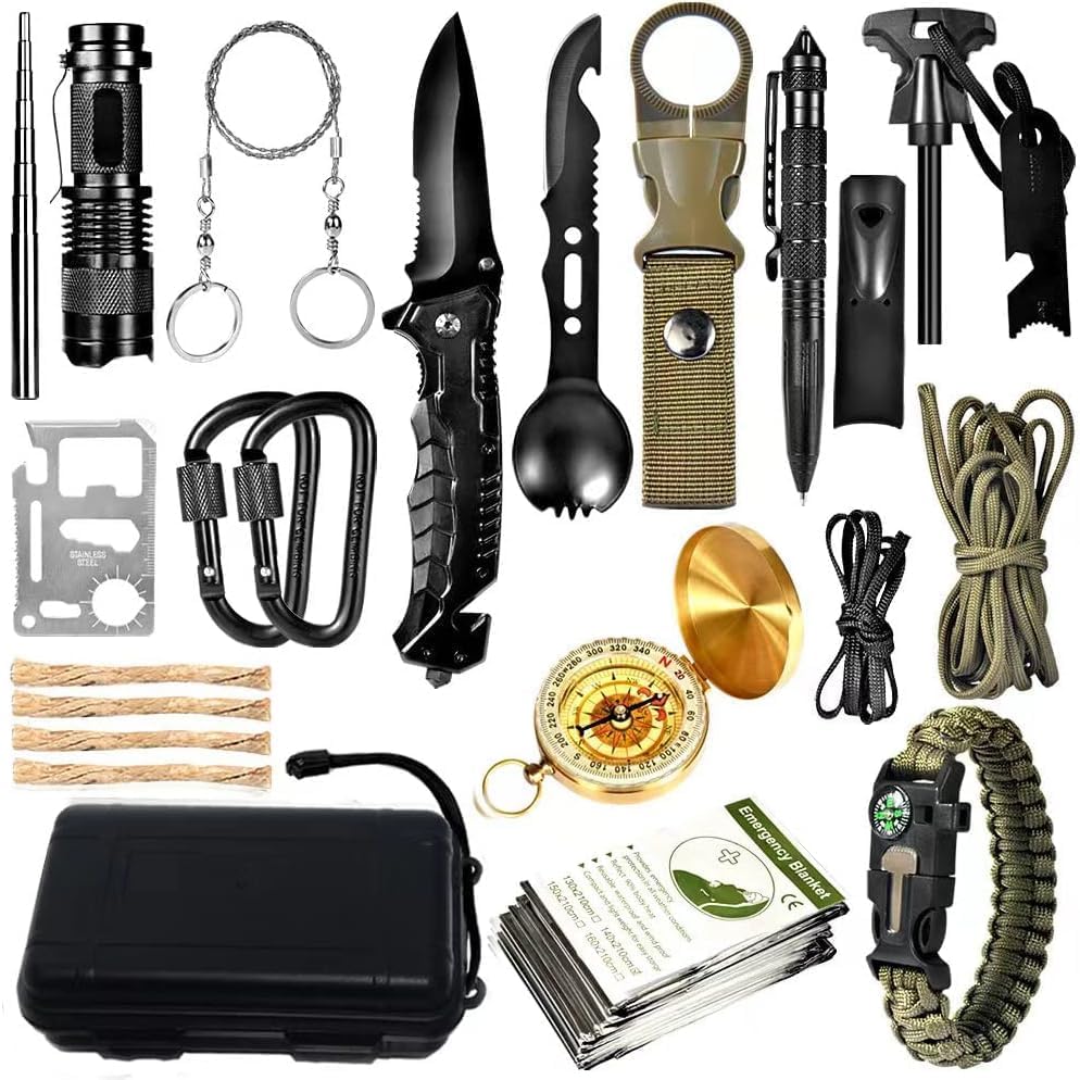 Survival Kit,Survival Kits is the Best Survival Tool for Wild Survivors and Ideal for Outdoo
