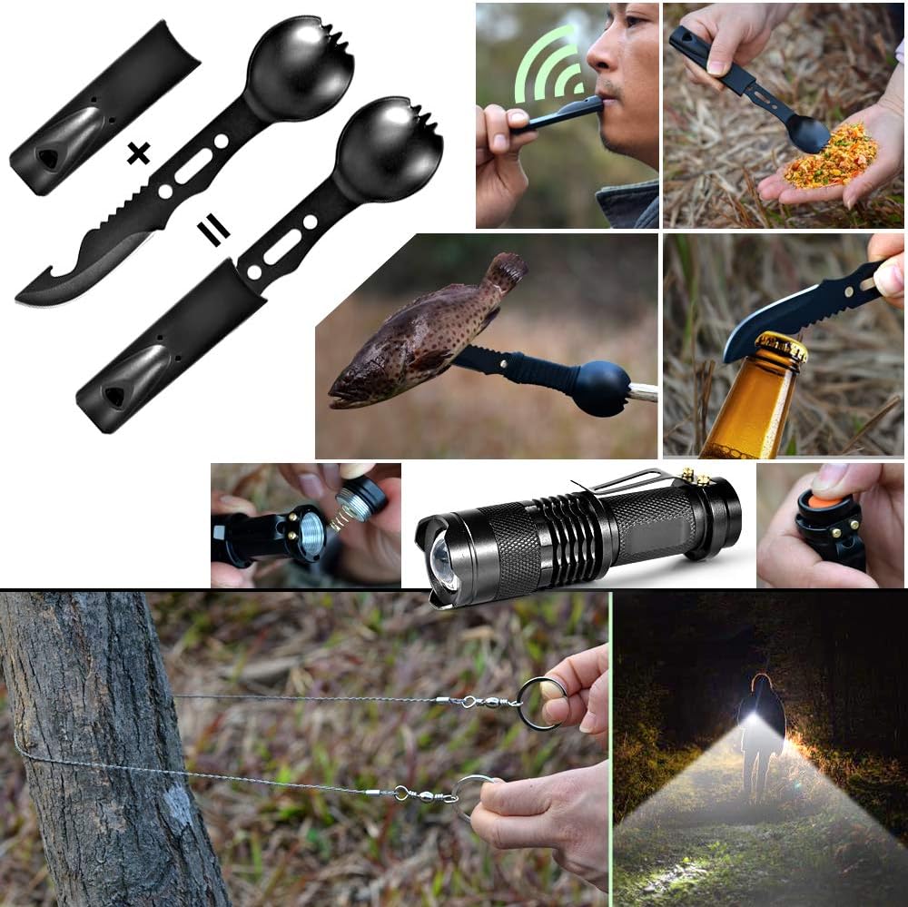 Survival kit.33-in-1 Survival Gear Emergency Survival kit.Camping Survival kit.Survival Gear for Fam